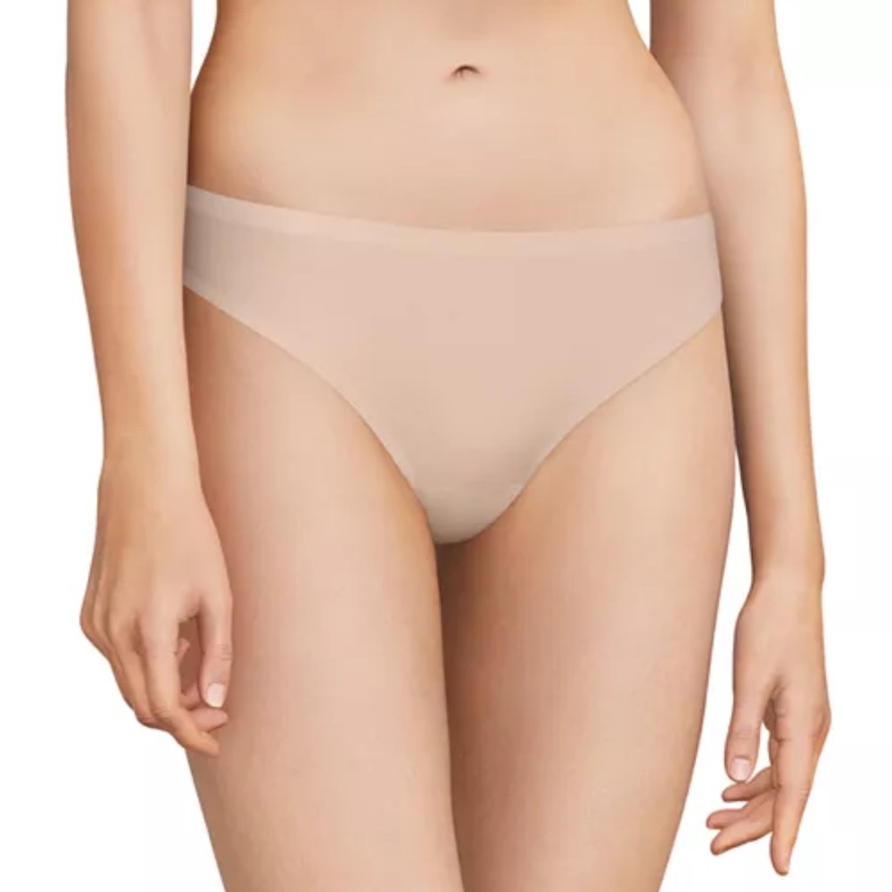 (2) Chantelle Soft Stretch seemless thong panties rosé OS NEW NWT